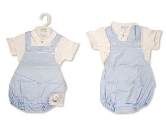 Baby Boys 2 pcs Dungaree Romper Set (NB-9m) (PK6) BIS-2120-6427