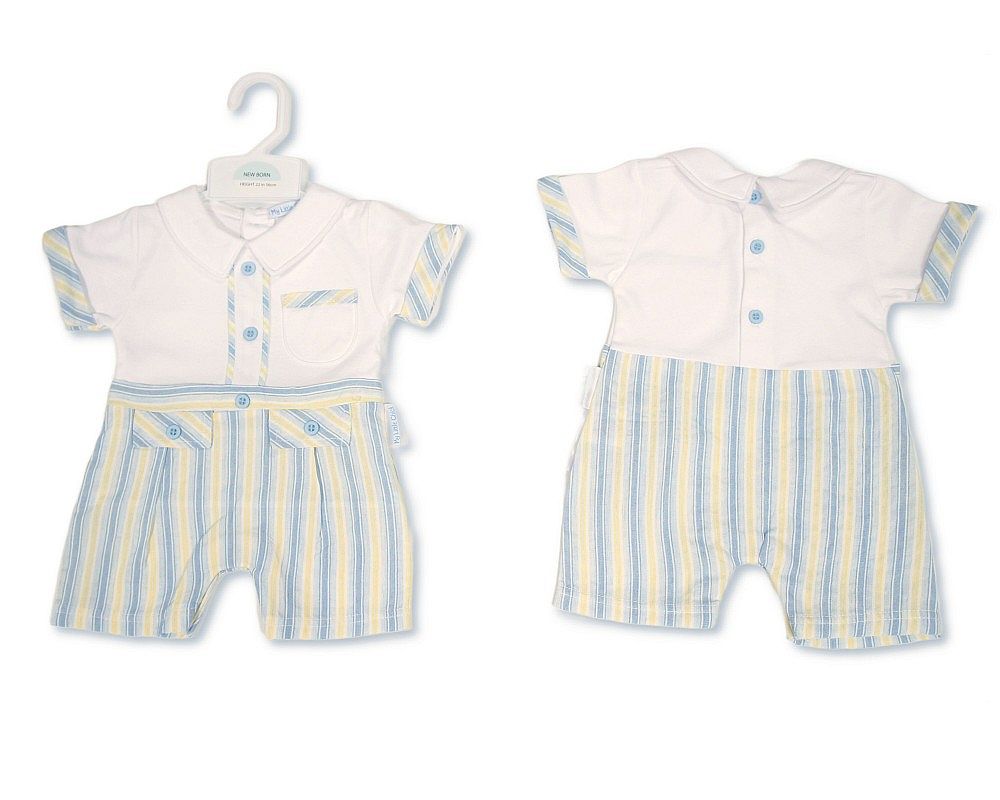 Baby Boys Striped Romper (NB-9m) (PK6) BIS-2120-6430