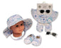 Baby Boys Sun Hat, Sun Glasses and Non-Slip Shoes Set (6-18m) (PK6) Bw-0503-0642