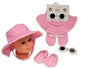 Baby Girls Sun Hat, Sun Glasses and Non-Slip Shoes Set (6-18m) (PK6) Bw-0503-0643