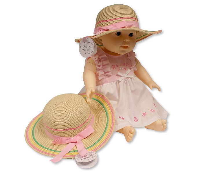 Baby Girls Paper Straw Hat - 800 (PK6) (12-24M) BW-0503-0800
