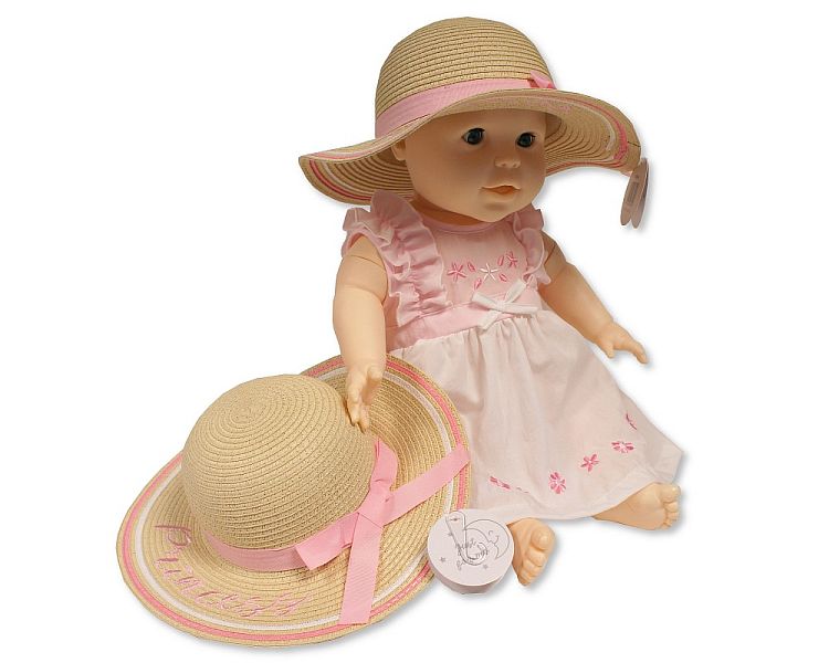 Baby Girls Paper Straw Hat - Princess/802 (PK6) (12-24M) BW-0503-0802