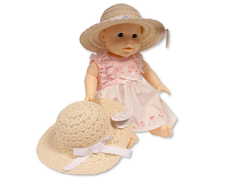 Baby Girls Paper Straw Hat - 803 (PK6) (12-24M) BW-0503-0803