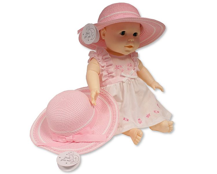 Baby Girls Paper Straw Hat - 804 (PK6) (12-24M) BW-0503-0804