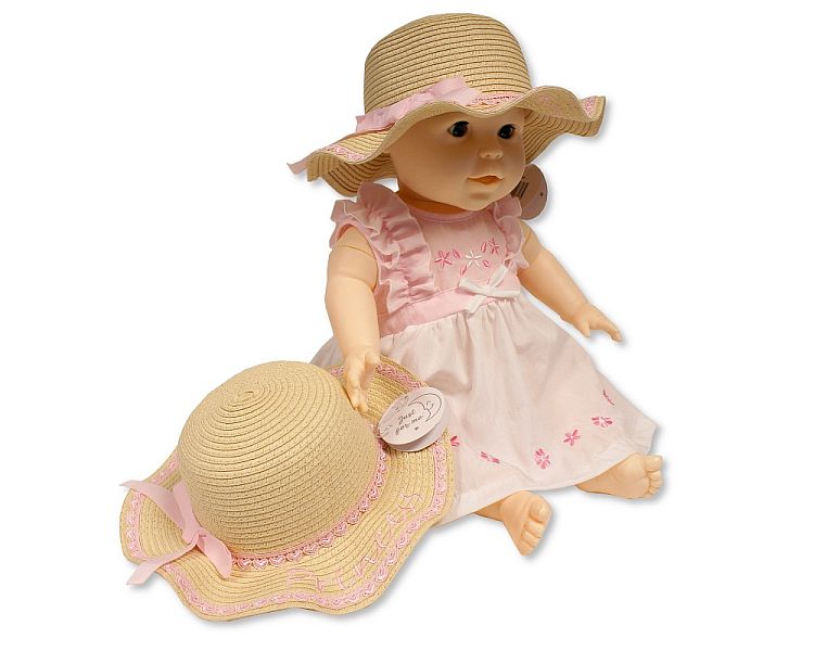 Baby Girls Paper Straw Hat - 807 (PK6) (12-24M) BW-0503-0807