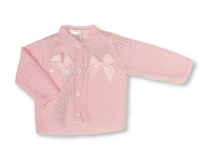 Knitted Baby Girls Cardigan with Bows - (PK6) (NB-9m) BW-10-1010_09
