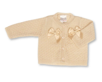Knitted Baby Girls Cardigan with Bows - (PK6) (NB-9m) BW-10-1010_09