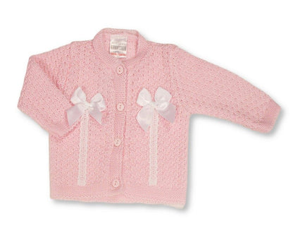 Knitted Baby Girls Cardigan with Bows - (PK6) (NB-9m) BW-10-1012_09