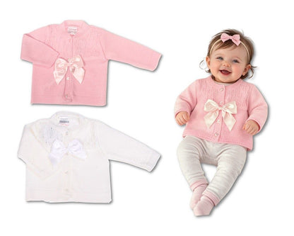 Knitted Baby Girls Cardigan with Bow (PK6) (0-9m) BW-10-1015_09
