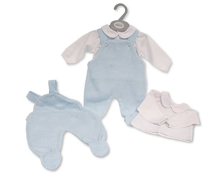 Knitted Baby Boys 2 pcs Dungaree Set (NB-6) (PK6)  BW-10-1189