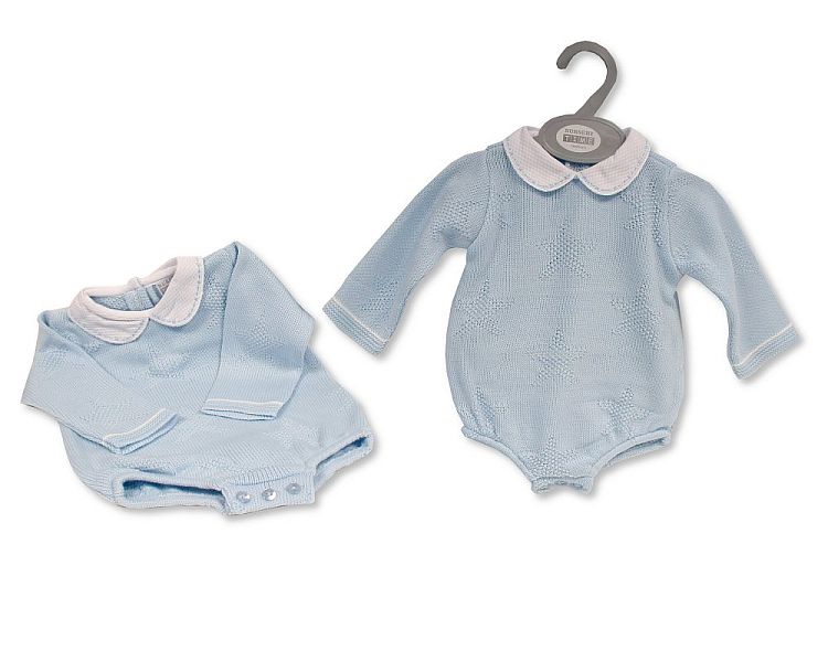 Knitted Baby Boys Short Romper (NB-6) (PK6)  BW-10-1190