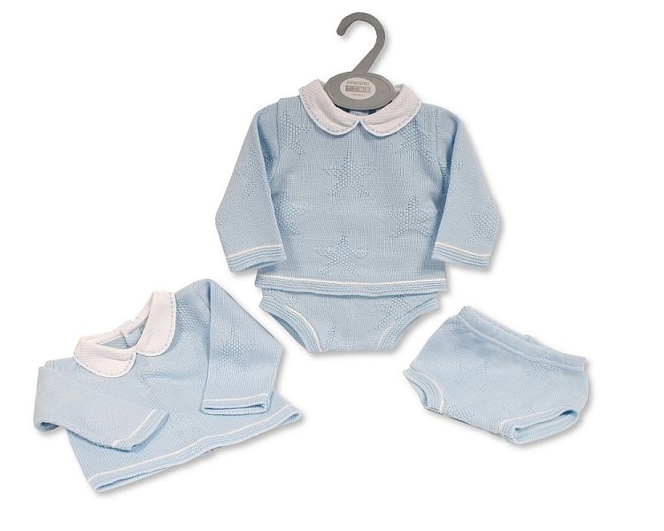 Knitted Baby Boys Short 2 pcs Set (NB-9) (PK6)  BW-10-1192