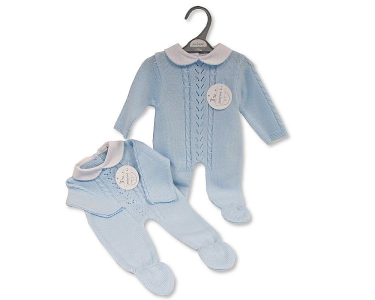 Knitted Baby Boys All in One with Collar (PK6) BW-10-1214