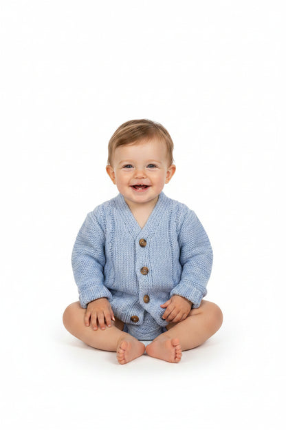 Knitted Chunky Baby Boys Cardigan (PK6) (NB-6m) BW-10-1227