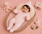 Knitted Baby Girls 2 pcs Set with Hat (NB-9m) (PK6) - BW-10-1245