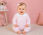 Knitted Baby Girls All-In-One with Lace Collar and Bow (NB-9m) (PK6) - BW-10-1269