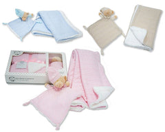 Baby Blanket with Bear Comforter in Box (90x75cm) (PK6) BW-112-2033