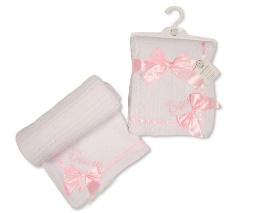 Baby Wrap with Bow and Lace - Prince (PK1) (75x90cm) BW-112-2035