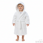 Children's White Coral Fleece Hooded Robe - 2/6 Years - FBR17-W