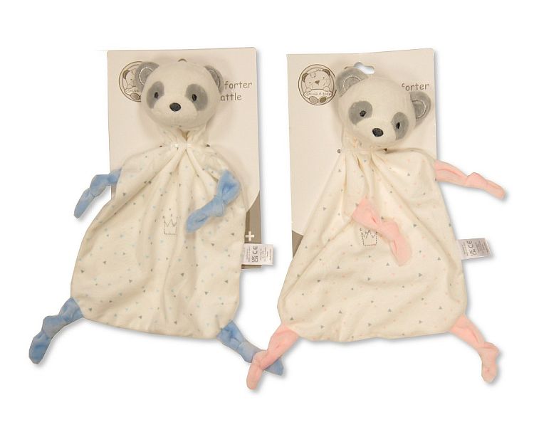 Baby Panda Comforter with Rattle (20x20cm) (PK6) GP-25-1117