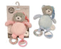 Baby Bear Activity Toy with Rattle Ring, Crinkle Paper and Mirror (17cm) (PK6) GP-25-1236