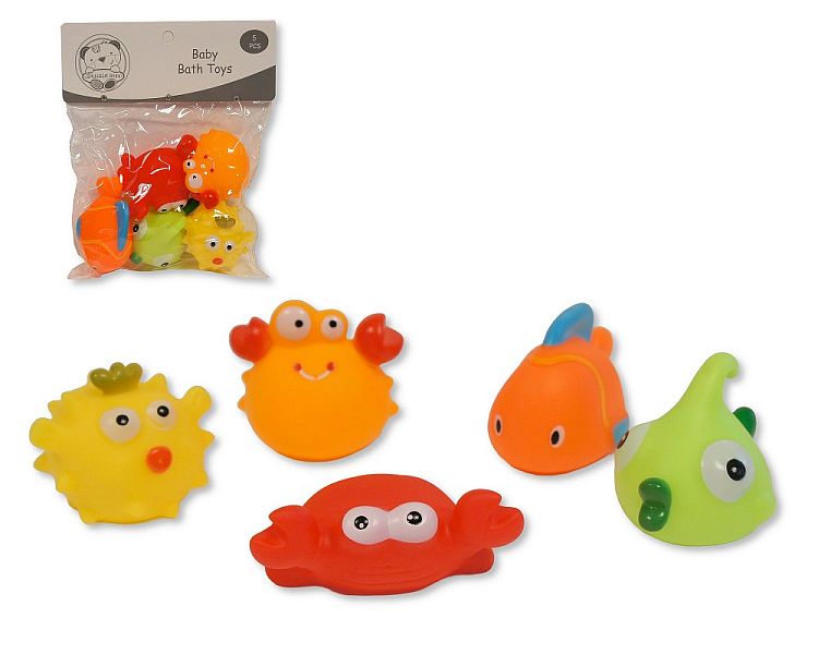 Squeaky Baby Bath Toys 5 Sea Animals (PK5) Gp251269