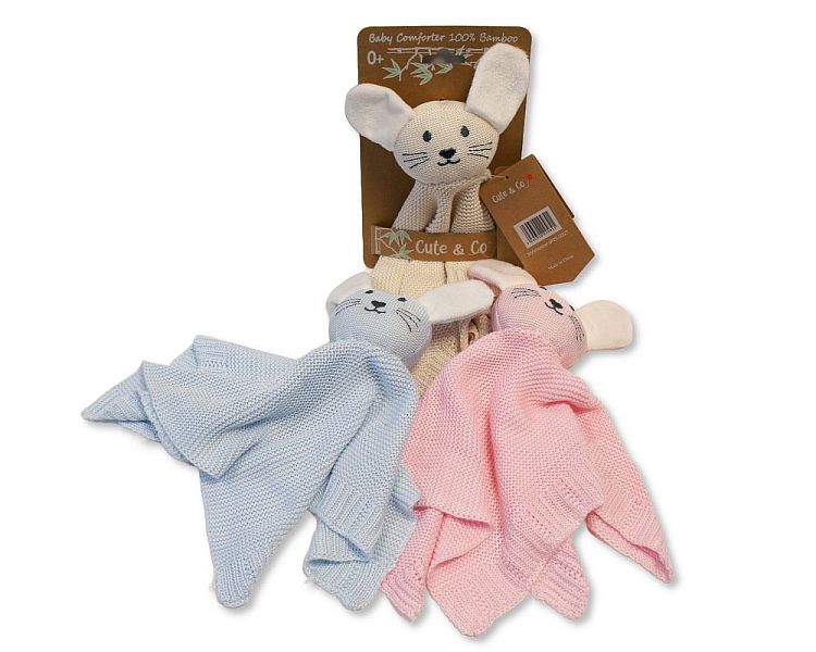 Baby Knitted Bamboo Comforter - Rabbit (28x28cm) (PK6) GP-25-1282
