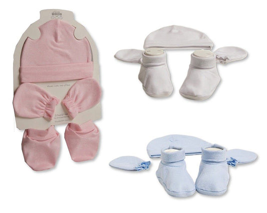 Baby Hat Mitten and Booties Set (0-3m) (PK6) GP-25-1284