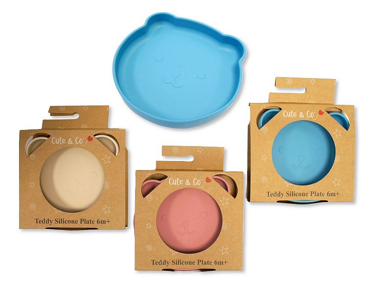 Baby Silicone Plate - Teddy (16x16cm) (PK6) GP-25-1308