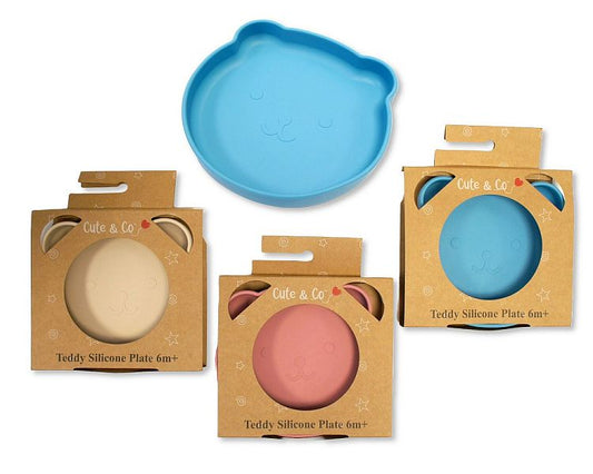 Baby Silicone Plate - Teddy (16x16cm) (PK6) GP-25-1308