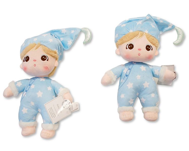 Baby Boys Soft Doll with Pink All-in One and Hat (32cm) (PK6) GP-25-1324