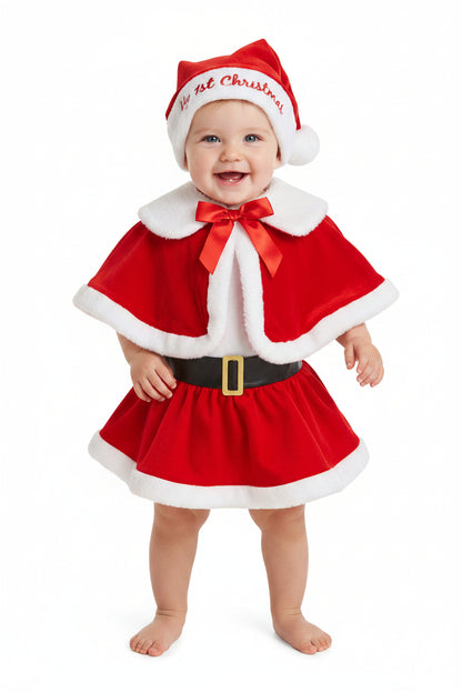 Baby Girls Santa Claus 3 pcs Dress Up Set - My First Christmas (0-12m) (PK6) GP-25-1328