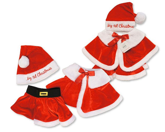 Baby Girls Santa Claus 3 pcs Dress Up Set - My First Christmas (0-12m) (PK6) GP-25-1328
