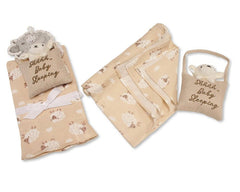 Baby Muslin Wrap and Door Sign Set -Sheep (100x75cm) (PK6) GP-25-1329T