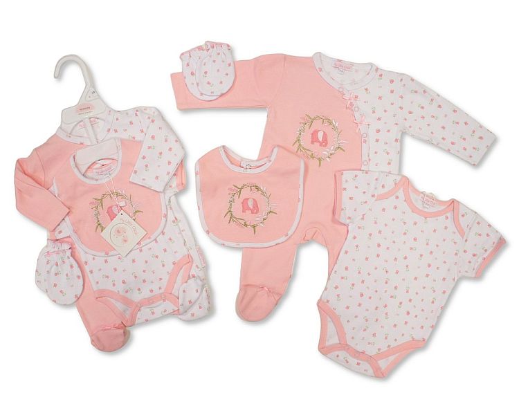 Baby Girls 4 Pieces Gift Set - Elephant (NB-6m) (PK6)  GP-25-1331P