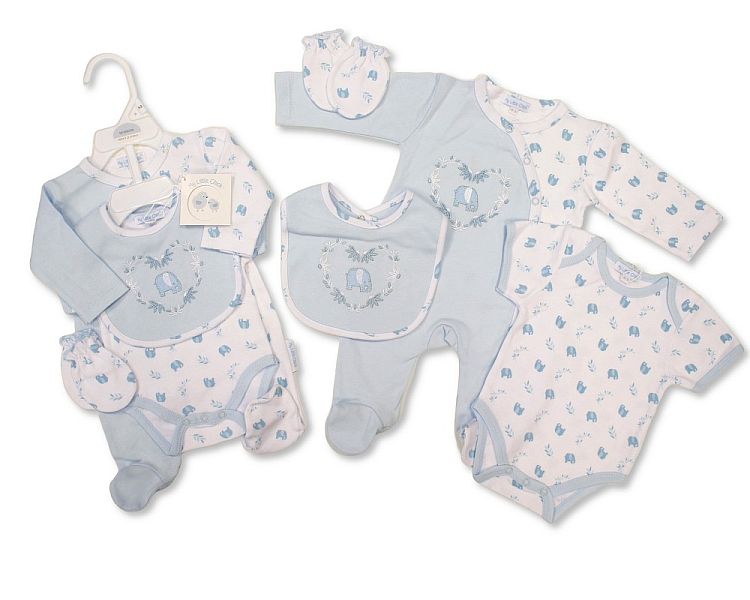 Baby Boys 4 Pieces Gift Set - Elephant (NB-6m) (PK6)  GP-25-1331S