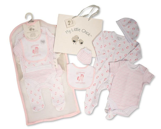 Baby 5 Pieces Gift Set with Paper Gift Bag - Hello Baby Gp-25-1346