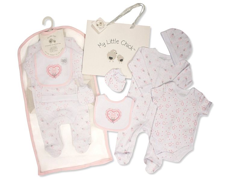 Baby 5 Pieces Gift Set with Paper Gift Bag - Hello Baby Gp-25-1348