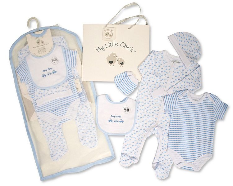 Baby 5 Pieces Gift Set with Paper Gift Bag - Hello Baby Gp-25-1350