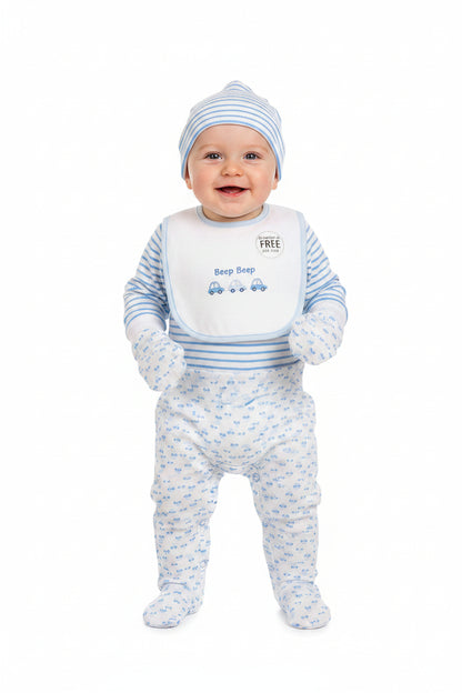 Baby 5 Pieces Gift Set with Paper Gift Bag - Hello Baby Gp-25-1350