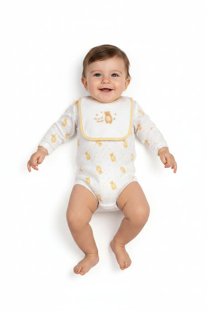 Baby 5 Pieces Gift Set with Paper Gift Bag - Hello Baby Gp-25-1353