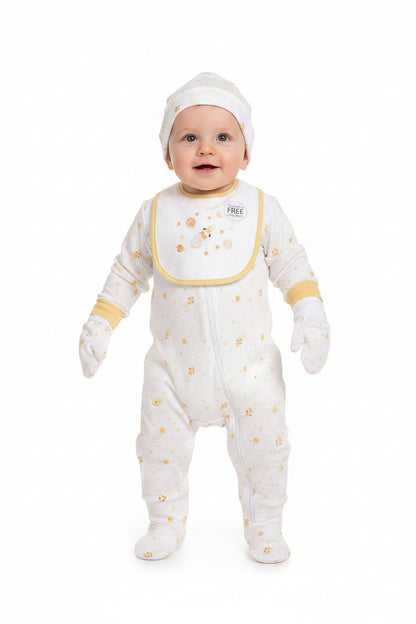 Baby 5 Pieces Gift Set with Paper Gift Bag - Hello Baby Gp-25-1355