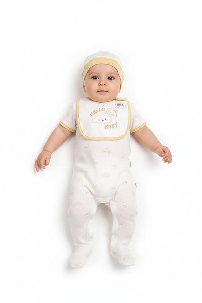 Baby 5 Pieces Gift Set with Paper Gift Bag - Hello Baby Gp-25-1356