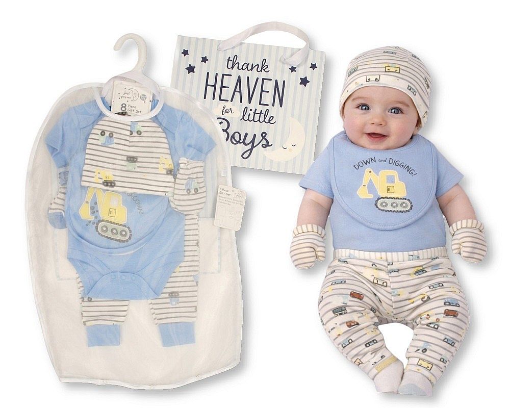 Baby Boys 8 pcs Layette Gift Set - Down & Digging (PK6) (0-6m) GP-25-1360