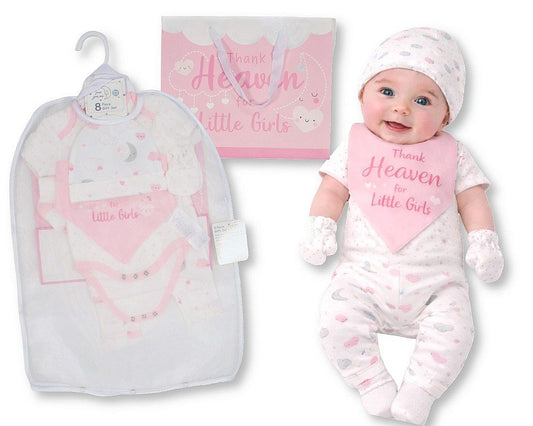 Baby Girls 8 pcs Layette Gift Set - Thank Heaven for Little Girls (PK6) (0-6m) GP-25-1363
