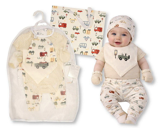 Baby Boys 8 pcs Layette Gift Set - Cars (PK6) (0-6m) GP-25-1367