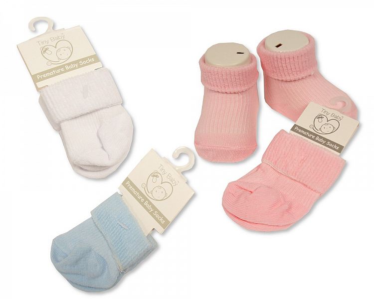 Premature Baby Roll Over Socks - Pink (PB-20-470)