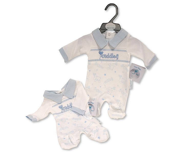Premature Baby Girls All in One with Smocking - Cuddles (PK6) (3-8lbs) PB-20-597S