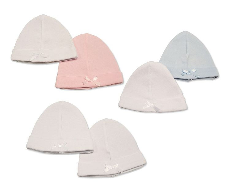 Pack Of 2 Premature Baby Hats with Bow -  (PK6) Pb-20-613