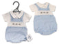 Premature Baby Boys Romper with Smocking - Elephant (3-5 to 5-8Lbs) (PK6) Pb-20-659